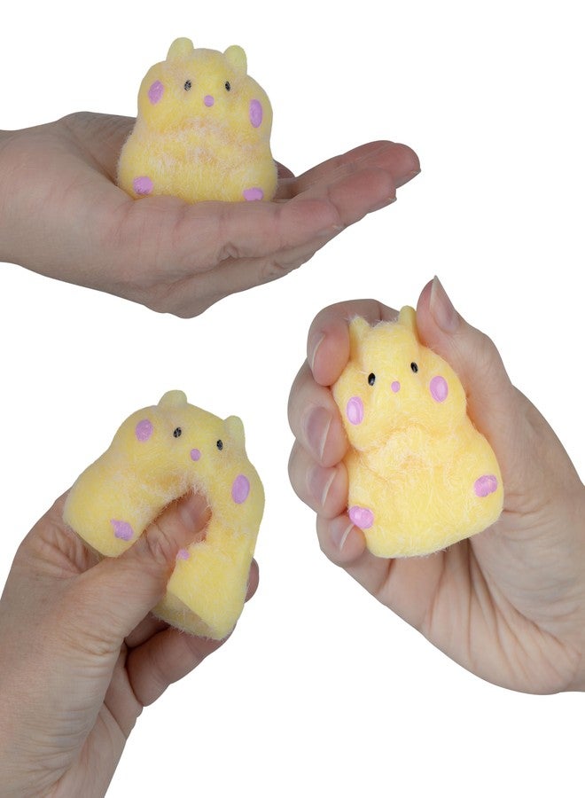 The Orb Factory ORB Tabalicious Fluffs TABA Squishy Hamster (Yellow) - Fuzzy, Flocked, Cute Animal TABA Squishies Toys - Soft, Sticky Stress Ball Fluff Toys - Kawaii Sensory and Fidget Toys and Gifts Kids and Adults - Image 2